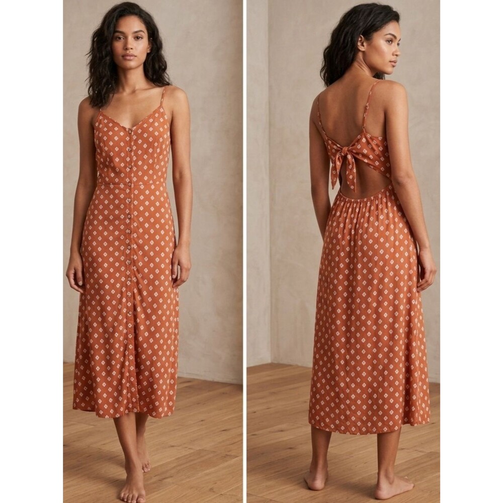 AEROPOSTALE geometric printed open back dress